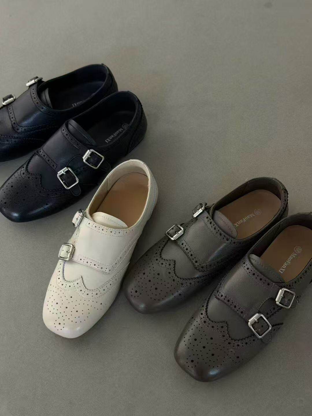 MFX 2026年韩式复古英伦风皮带扣单鞋女平跟百搭小皮鞋 29-3022主图