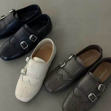 MFX 2026年韩式复古英伦风皮带扣单鞋女平跟百搭小皮鞋 29-3022