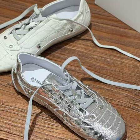 MFX 休闲风德训鞋女皮面铆钉系带运动阿甘鞋 6263