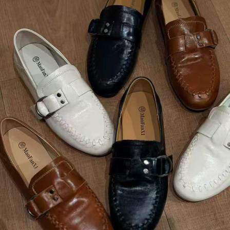 MFX 真皮平底乐福鞋女2026新款英伦风软底小皮鞋一脚蹬 77712