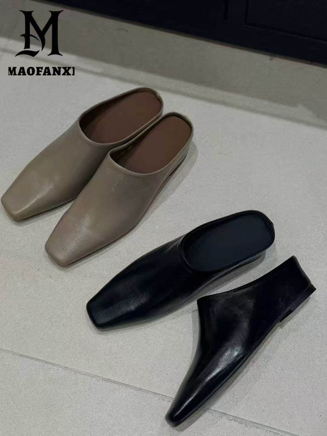 MFX 2026新款方头坡跟时尚舒适百搭洋气半拖鞋11191主图