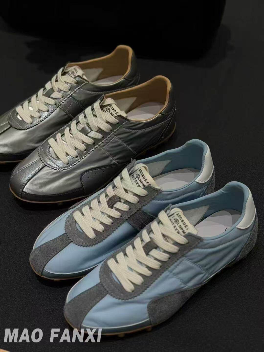 MFX 2026新款真皮复古拼色德训鞋平底休闲鞋阿甘鞋 816-8主图