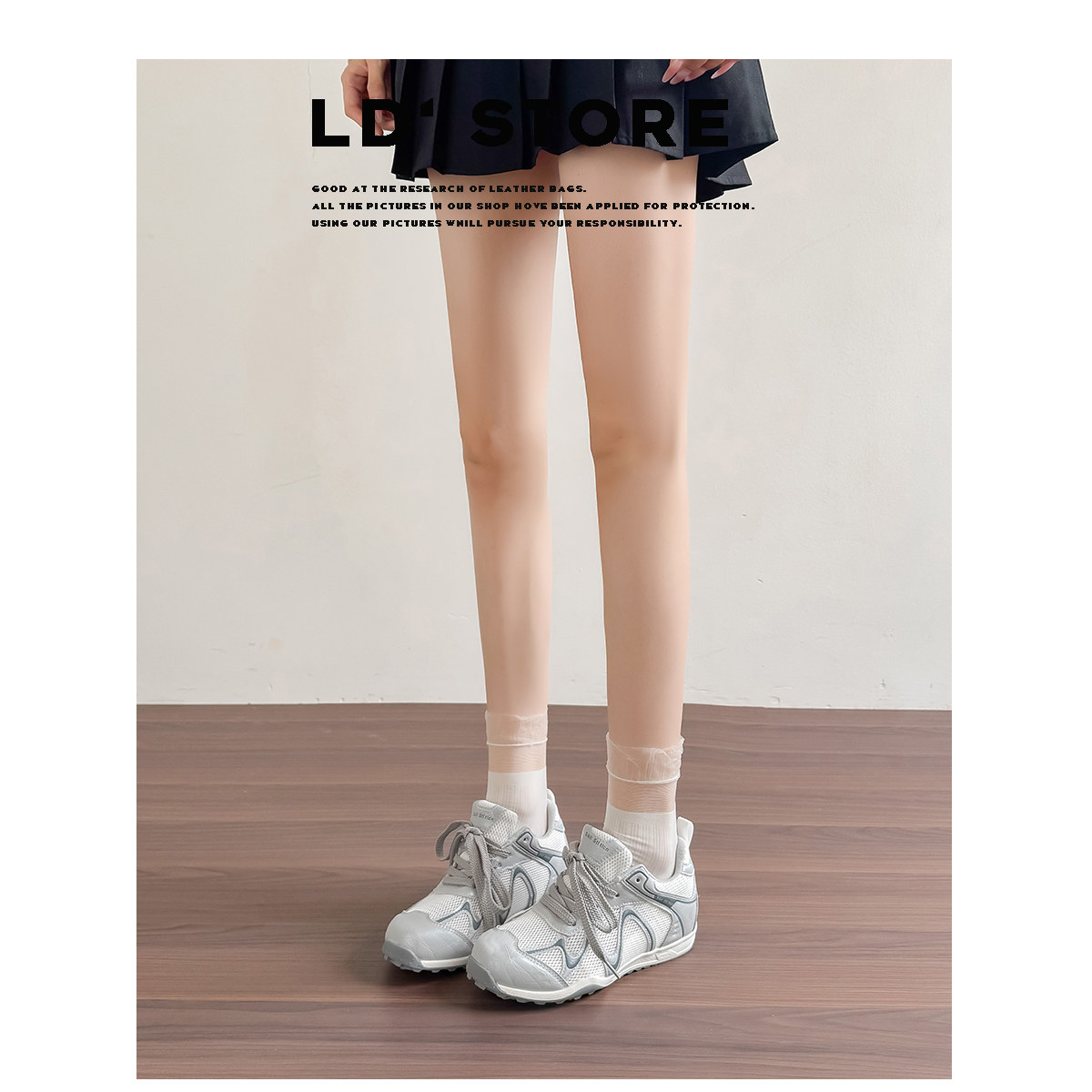 真皮~内增高网面透气登山鞋女夏季户外休闲运动阿甘鞋厚底德训鞋主图