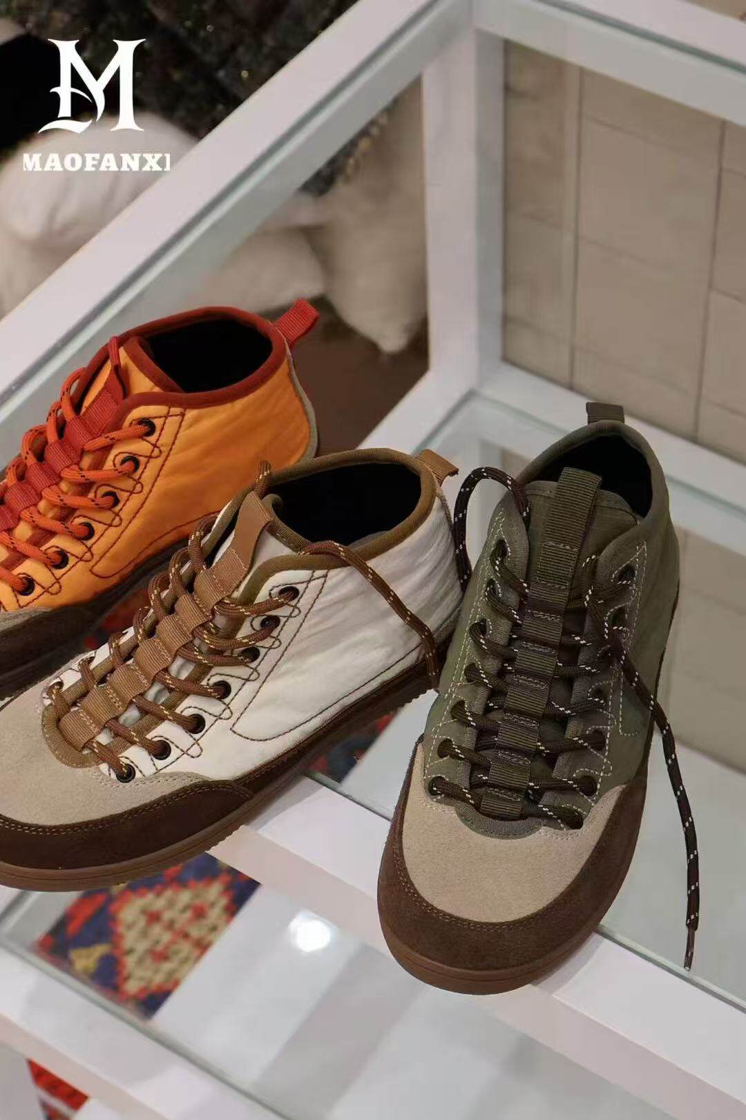 MFX 真皮休闲运动拼色系带百搭韩系厚底鞋 816-2主图