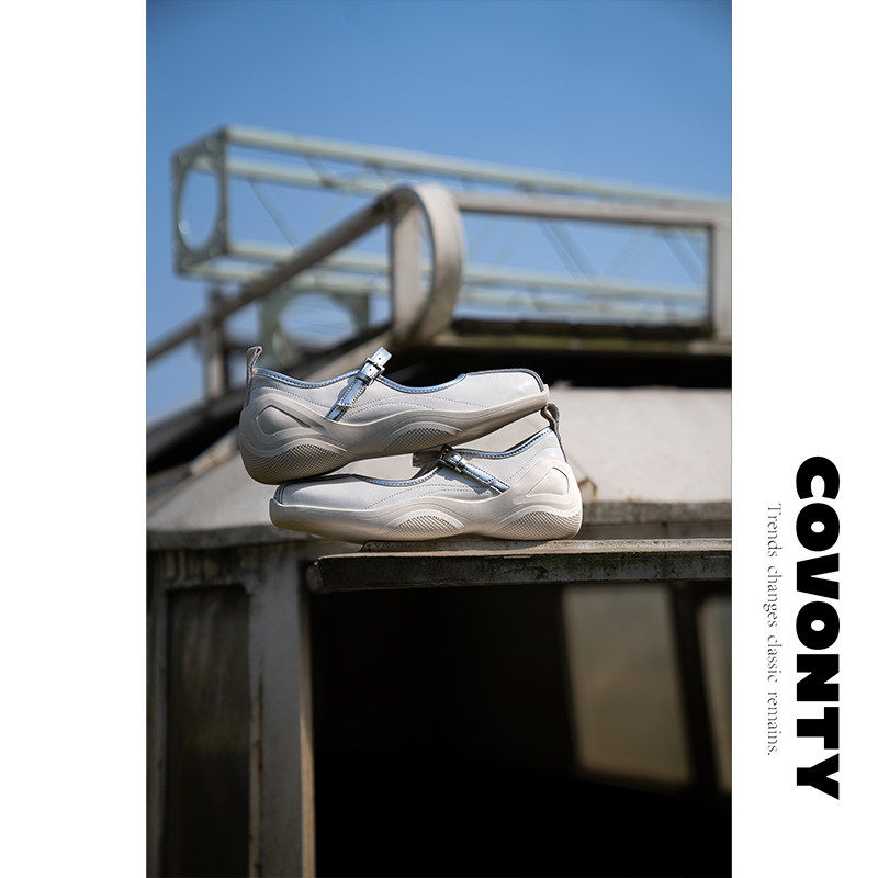 COVONTY【超能小太阳】运动风玛丽珍鞋女厚底内增高单鞋主图