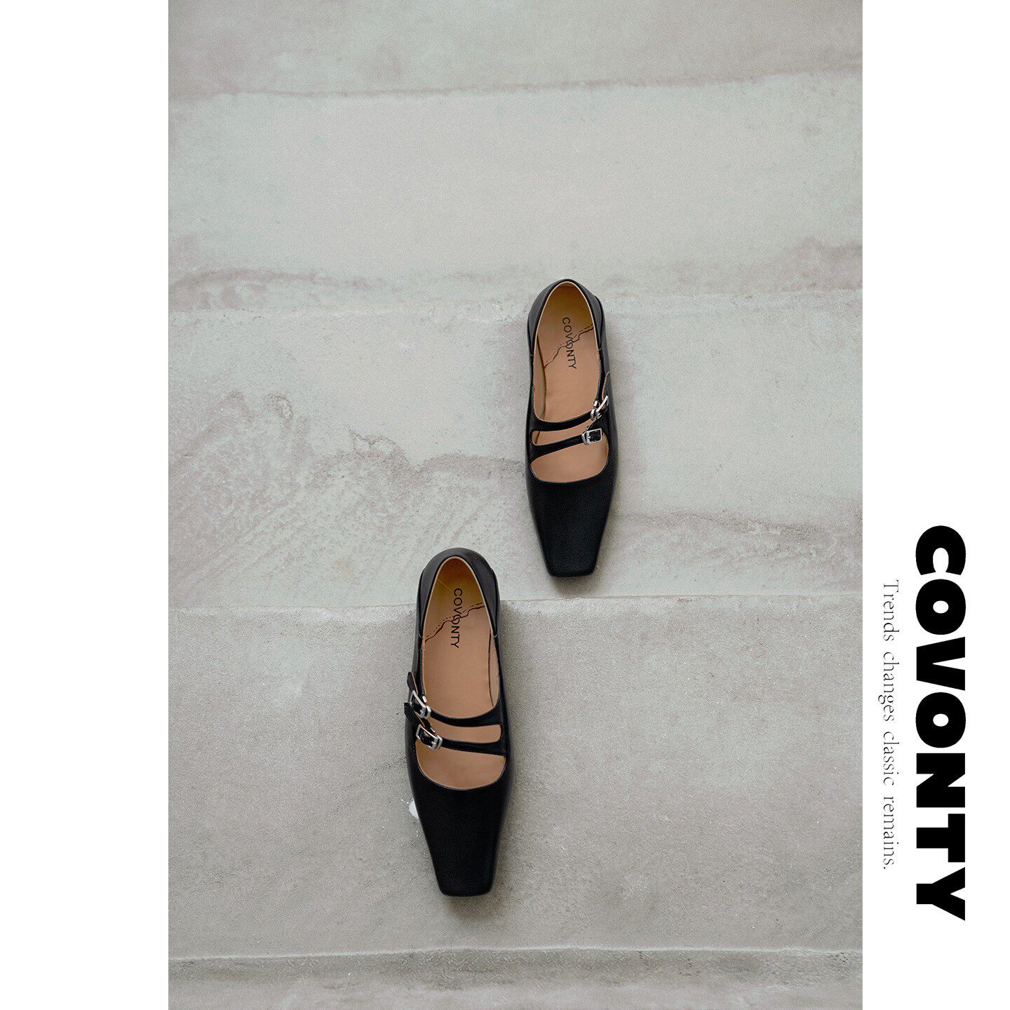 COVONTY【超能小太阳】 可踩穿浅口玛丽珍鞋女平底单鞋复古主图