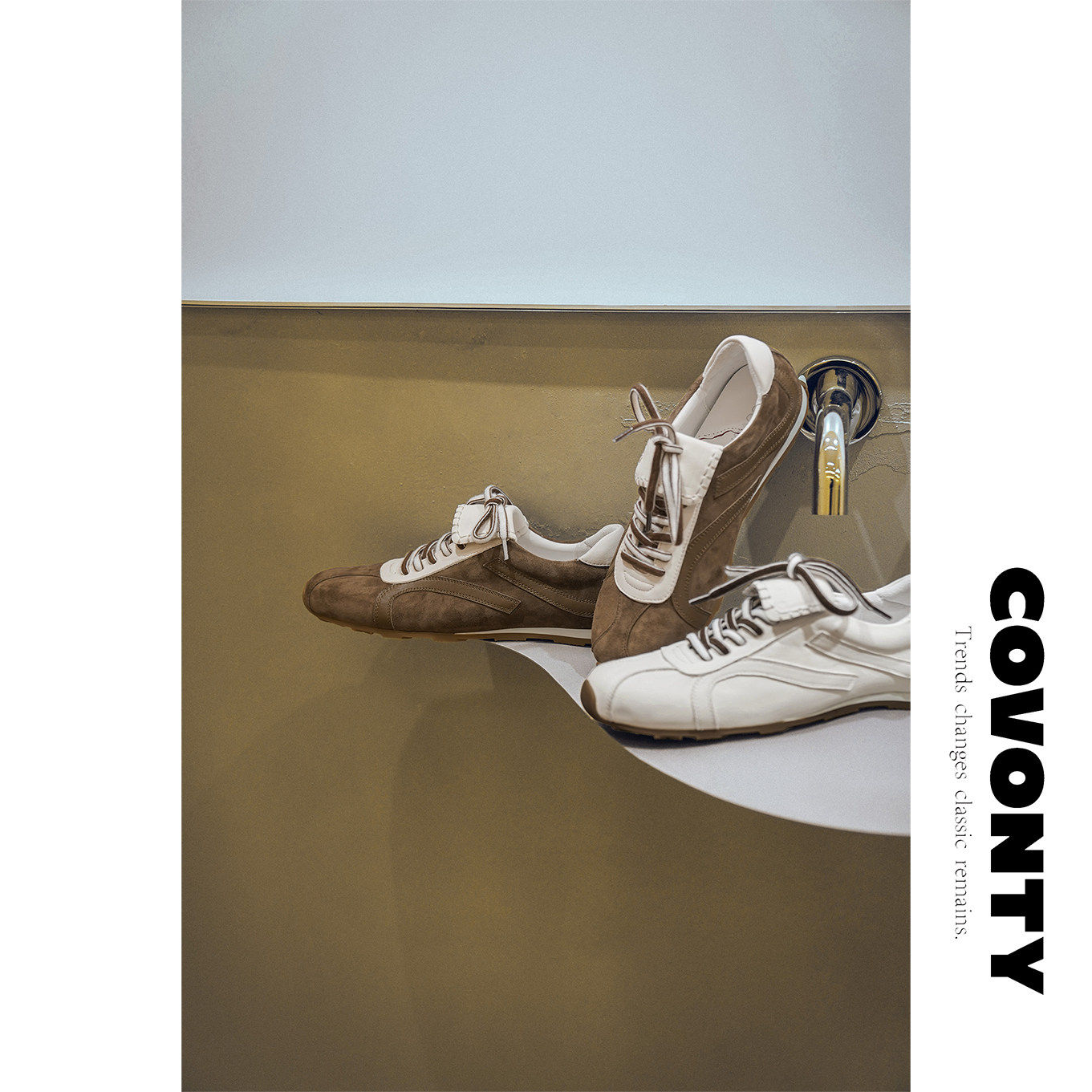 COVONTY【超能小太阳】 系带德训阿甘鞋女休闲运动板鞋主图