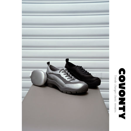 COVONTY【超能小太阳】 网面户外运动休闲鞋厚底增高老爹鞋女