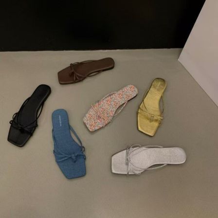 4.3+【雪儿上新.不褪不换】有42码法式平底夹脚人字拖鞋C36#