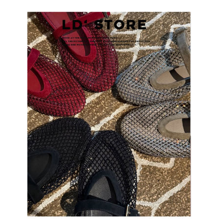 真皮~内增高镂空水钻包头凉靴女2026询价渔网透气编织玛丽珍单鞋