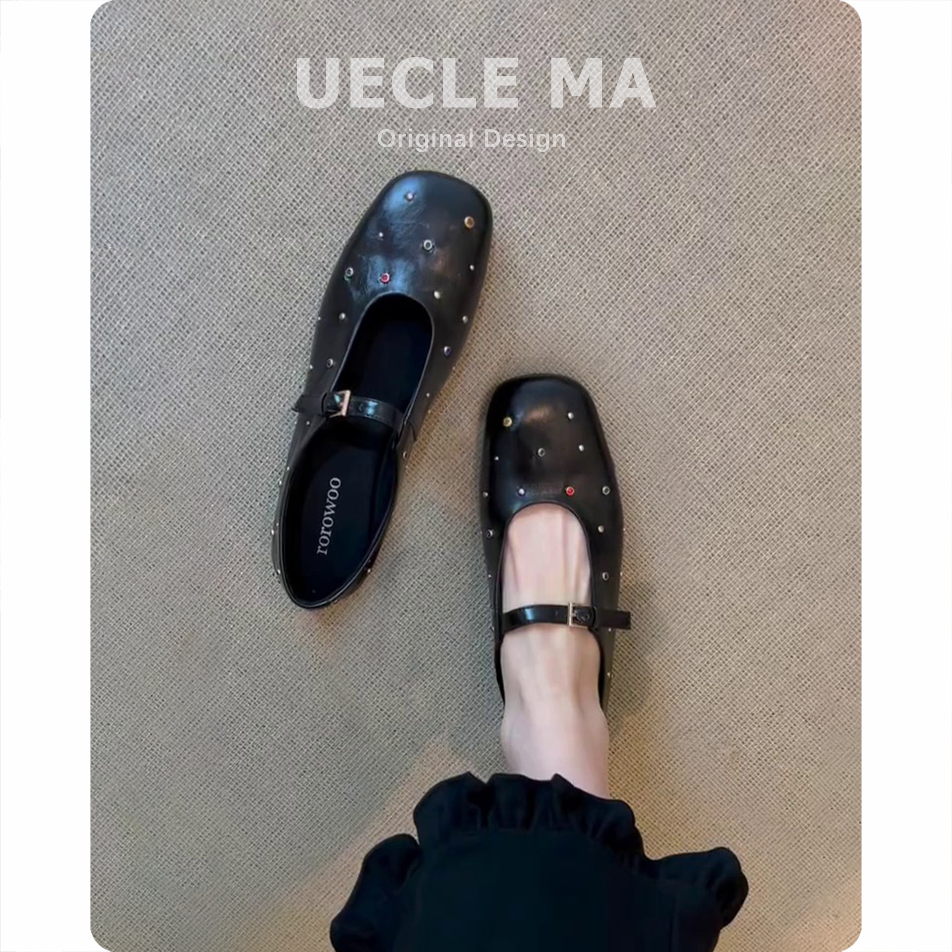 羊皮版~法式温柔风气质单鞋女2026新款气质黑色简约通勤玛丽珍鞋主图