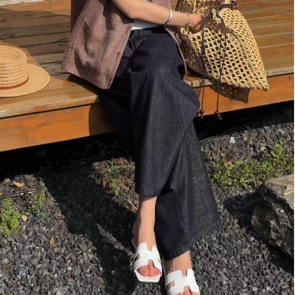 宁儿Lynn真皮牛皮凉拖鞋女外穿夏季2026新款法式精致洋气一字鞋子主图