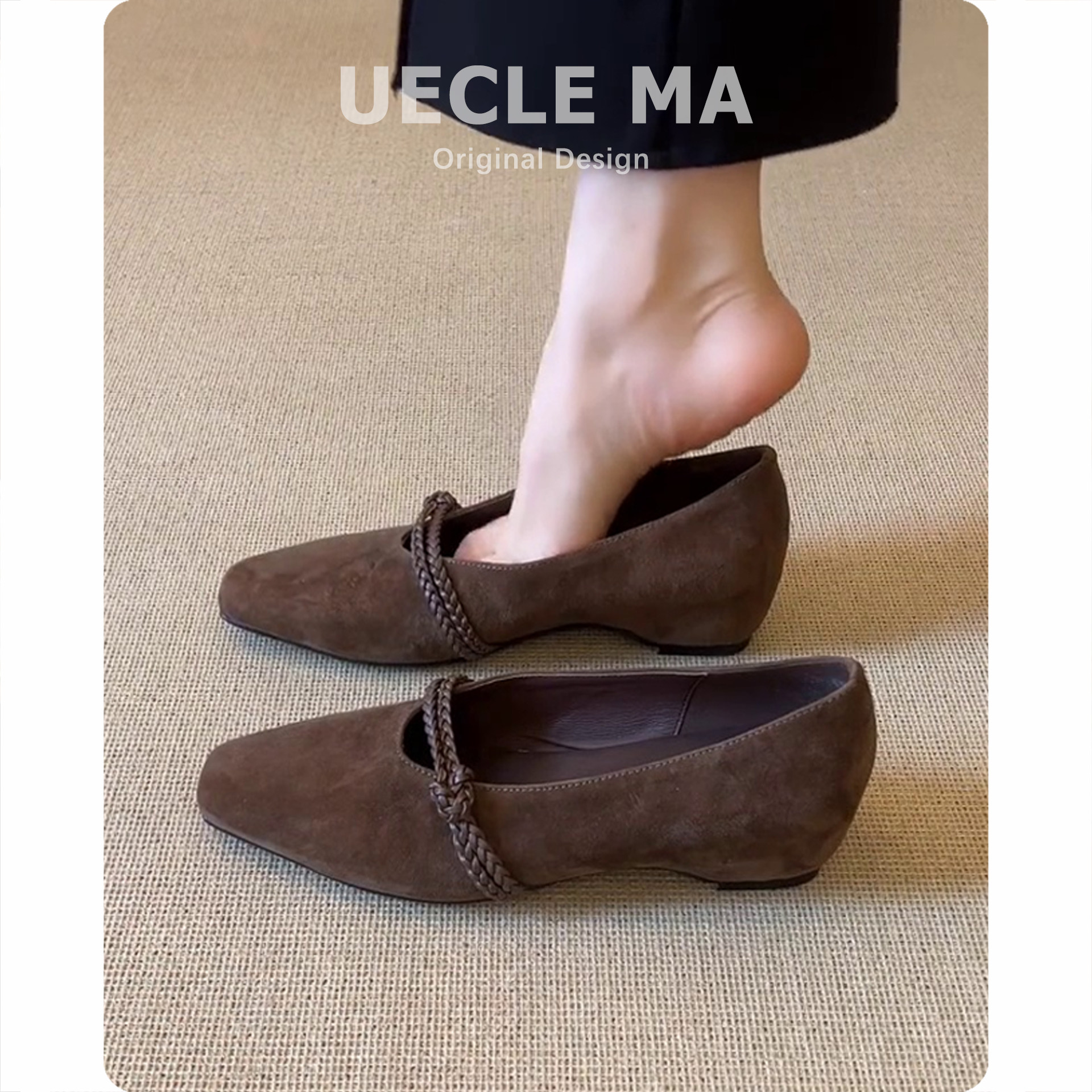 超软羊皮~内增高复古玛丽珍女鞋春季新款绝美工作鞋浅口气质单鞋主图