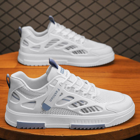 男鞋2026新款夏季网面透气休闲板鞋防滑防臭增高软底运动小白潮鞋