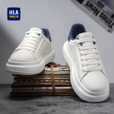 海澜之家2026春季新款厚底增高休闲运动麦昆小白鞋男板鞋夏季透气