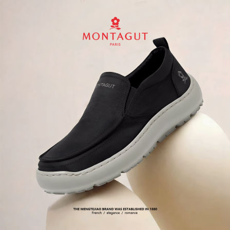 梦特娇男鞋透气轻便薄款布鞋男士休闲鞋夏季懒人健步老北京爸爸鞋