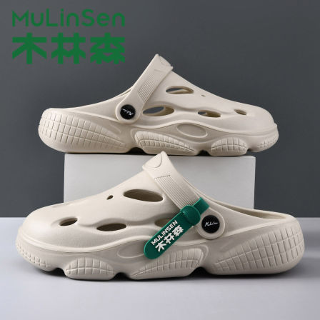 木林森洞洞鞋男款夏季新款外穿休闲拖鞋户外运动防滑轻便沙滩凉鞋