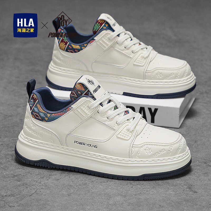海澜之家男鞋春夏季透气2026新款潮流休闲软底板鞋男士小白鞋主图