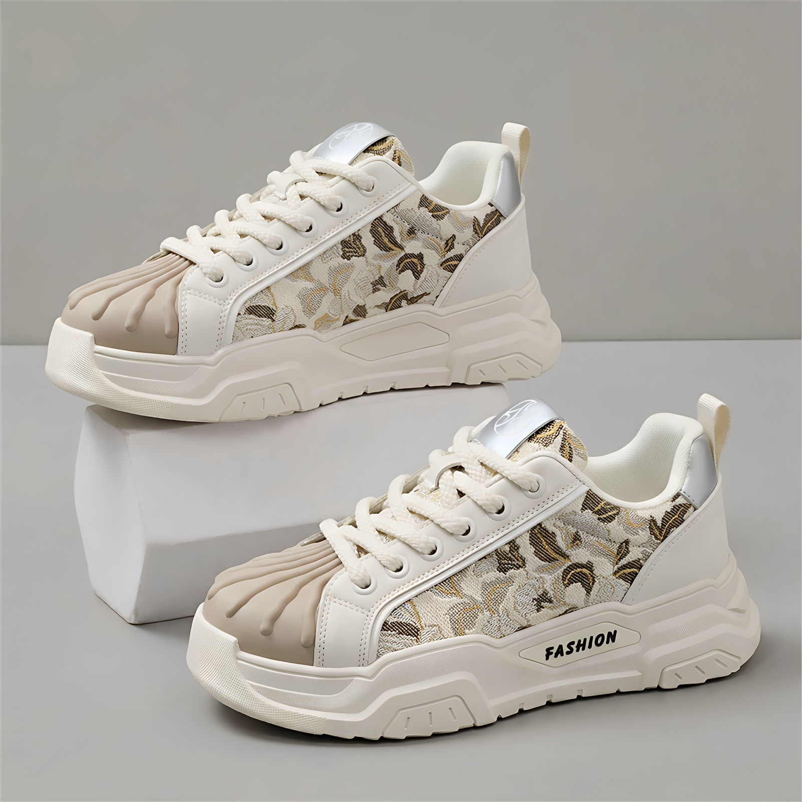 男鞋2026新款爆款夏季透气贝壳头板鞋轻便男士运动厚底百搭休闲鞋主图