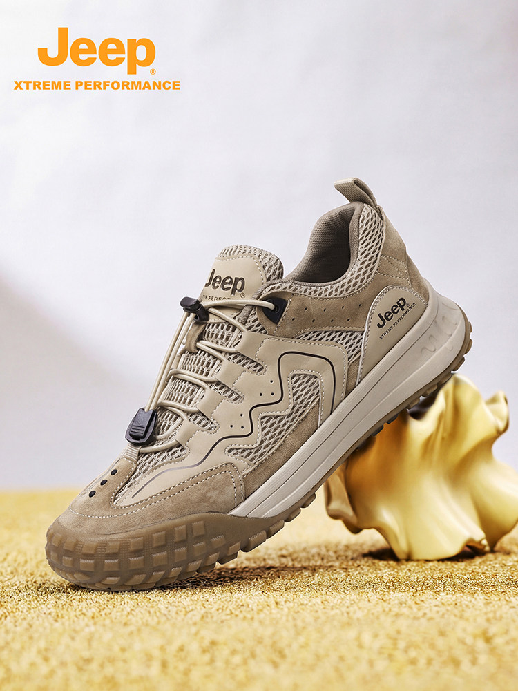 jeep男鞋夏季户外徒步登山鞋网面透气运动休闲鞋男防滑轻便爸爸鞋主图