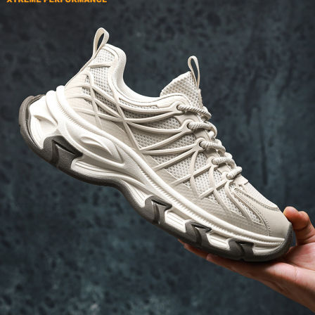 jeep男鞋春季厚底老爹鞋防滑耐磨增高运动休闲鞋男轻便徒步登山鞋