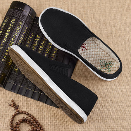 老北京布鞋男2026年新款官方旗舰店正品一脚蹬手工千层底休闲布鞋