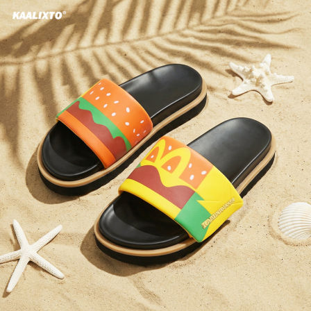 Kaalixto汉堡拖鞋厚底增高防滑休闲拖鞋夏季外穿潮流男女同款拖鞋