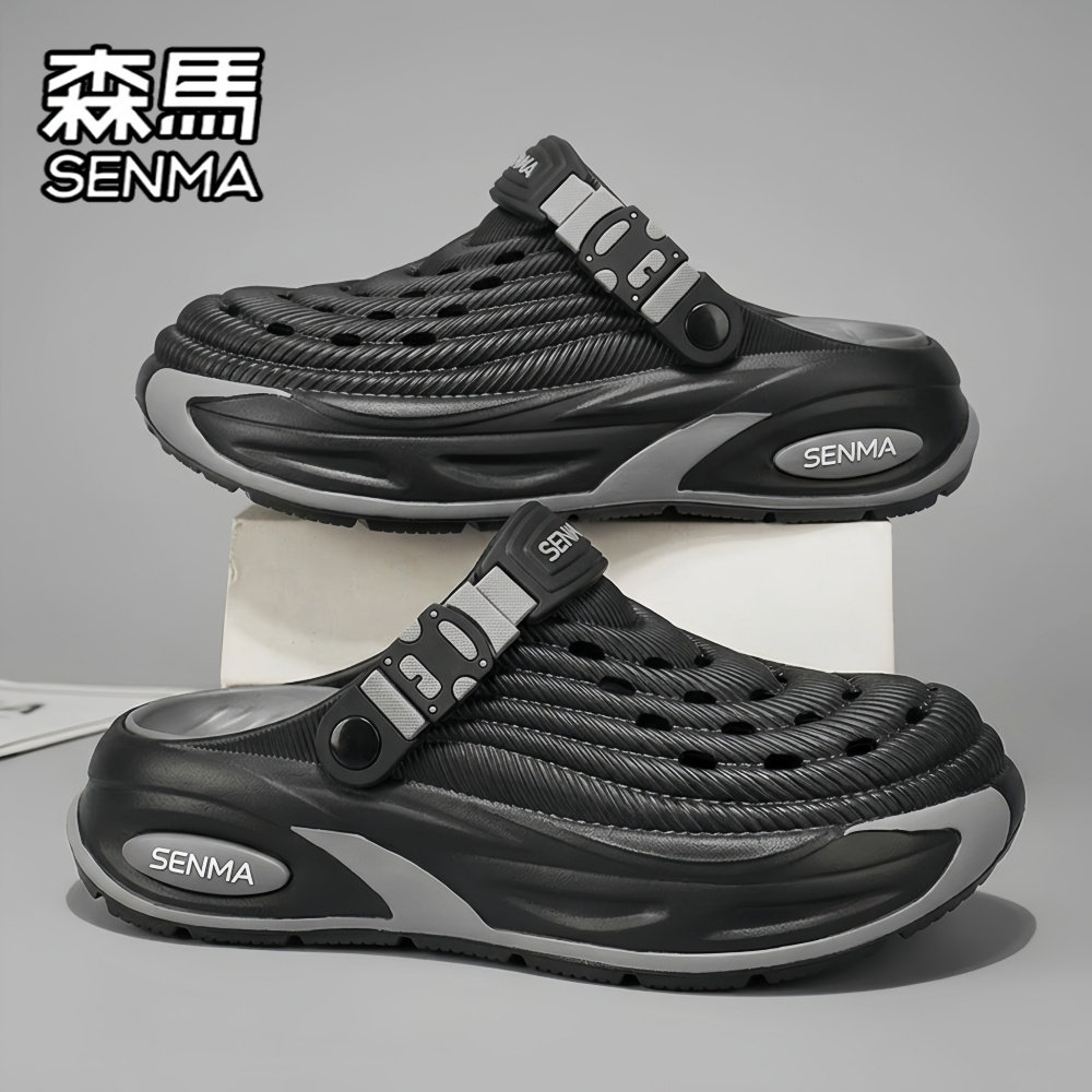 森马洞洞鞋男夏季外穿防滑耐磨包头拖鞋户外男士运动厚底沙滩凉鞋主图