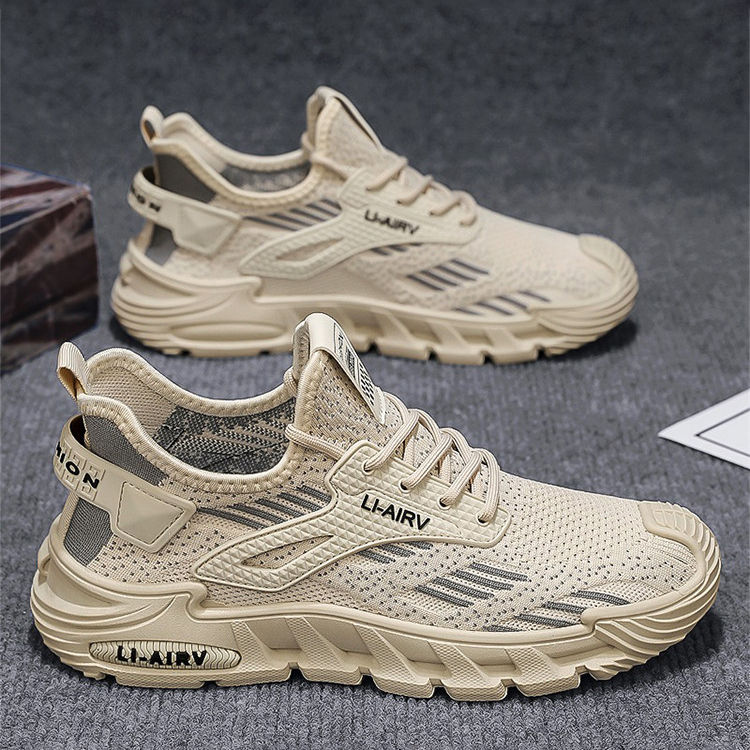 李宇新男鞋2026新款夏季透气薄款飞织网面运动网鞋百搭休闲跑步鞋主图