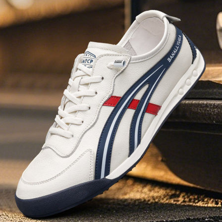 男鞋2026新款真皮头层牛皮透气软底小白鞋男士休闲鞋子德训阿甘鞋