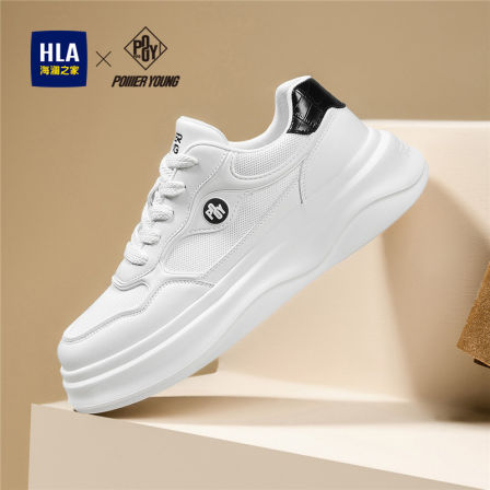 海澜之家板鞋男士鞋子厚底透气夏季2026新款百搭休闲软底小白鞋男