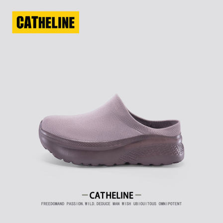 美国CAT.HELINE网面透气男鞋夏季新款运动袜子鞋男女款飞织半拖鞋