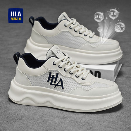 海澜之家男鞋2026新款春夏季透气网面休闲板鞋男士增高运动小白鞋