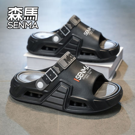 森马一字拖男夏季外穿防滑踩屎感休闲运动凉拖男士开车两用沙滩鞋