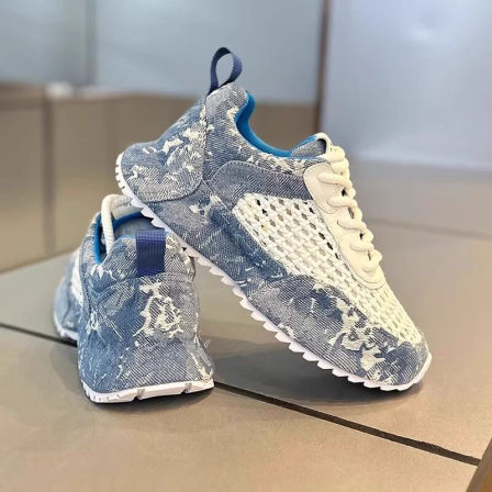 高颜值男鞋夏季透气网面薄款包底拼接运动鞋设计师潮流超火老爹鞋