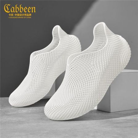 卡宾3D打印2026早春新品专柜同款正品设计师凉镂空舒适休闲鞋