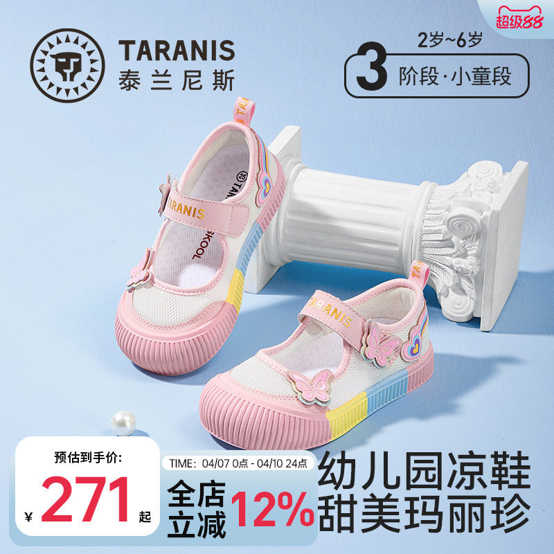 泰兰尼斯童鞋儿童凉鞋夏款2026新款幼儿园鞋女童透气浅口玛丽珍鞋主图
