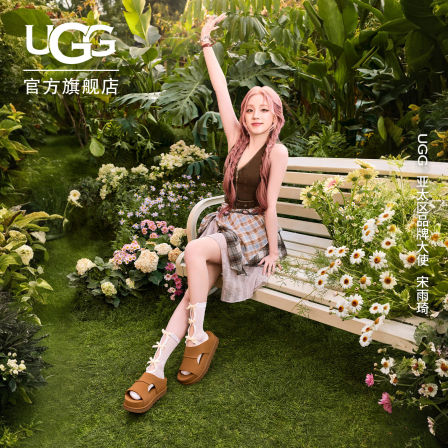 UGG夏季新款女士舒适厚底一脚蹬款休闲金星拖鞋明星同款 1175132