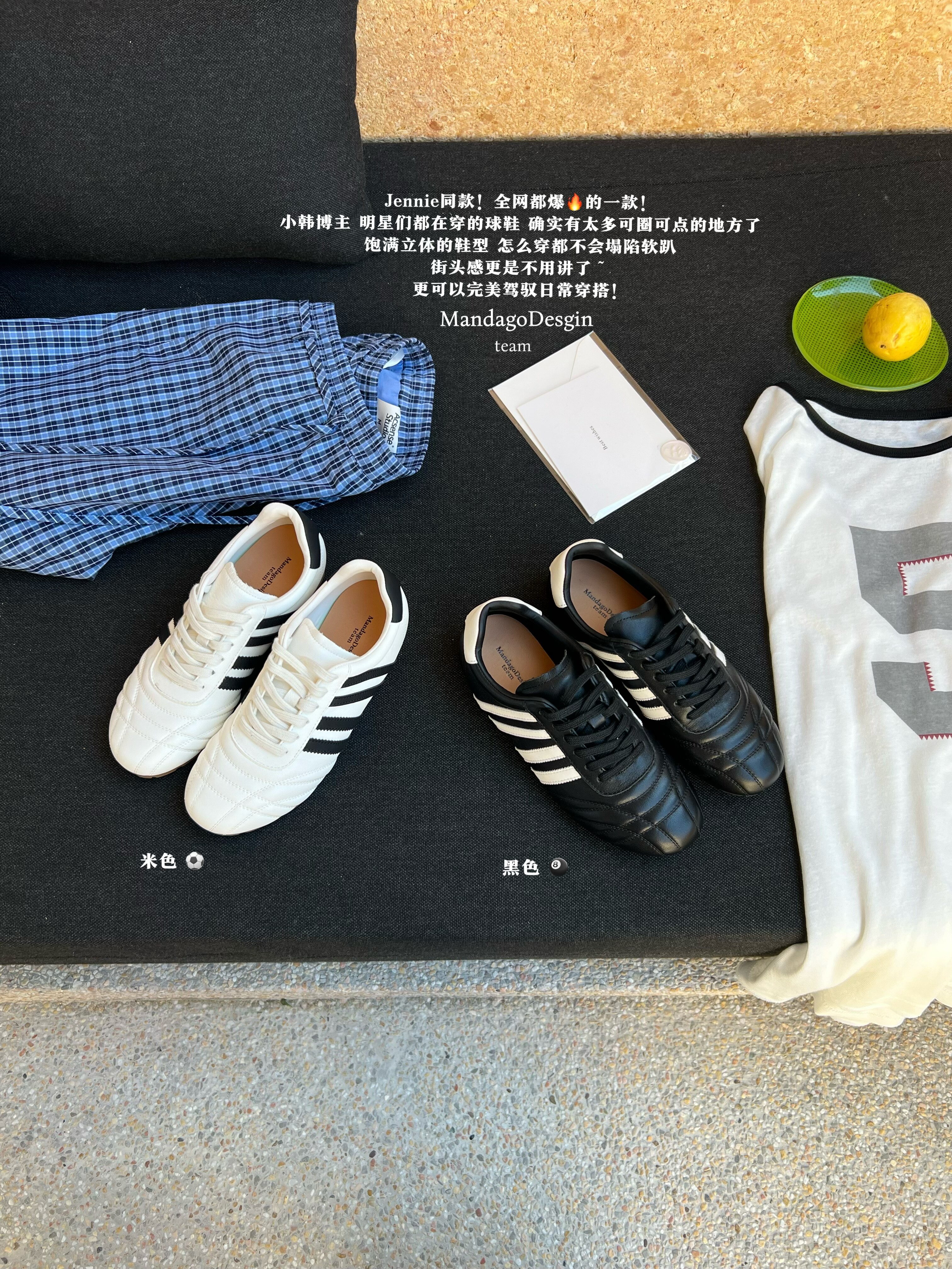 LUDAKE 手工全牛皮德训鞋女2026夏季圆头系带平底休闲鞋N608-23WX主图