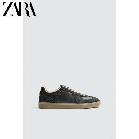 ZARA2026春夏新品 男鞋 复古做旧效果系带轻便板鞋 2249720 800
