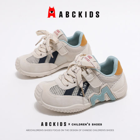 ABCkids童鞋男童网面运动鞋夏季儿童防滑跑鞋青少年透气德训鞋男