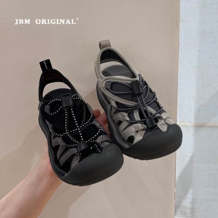 JBM 儿童户外免系带运动凉鞋2026夏季款男女童镂空防滑休闲沙滩鞋