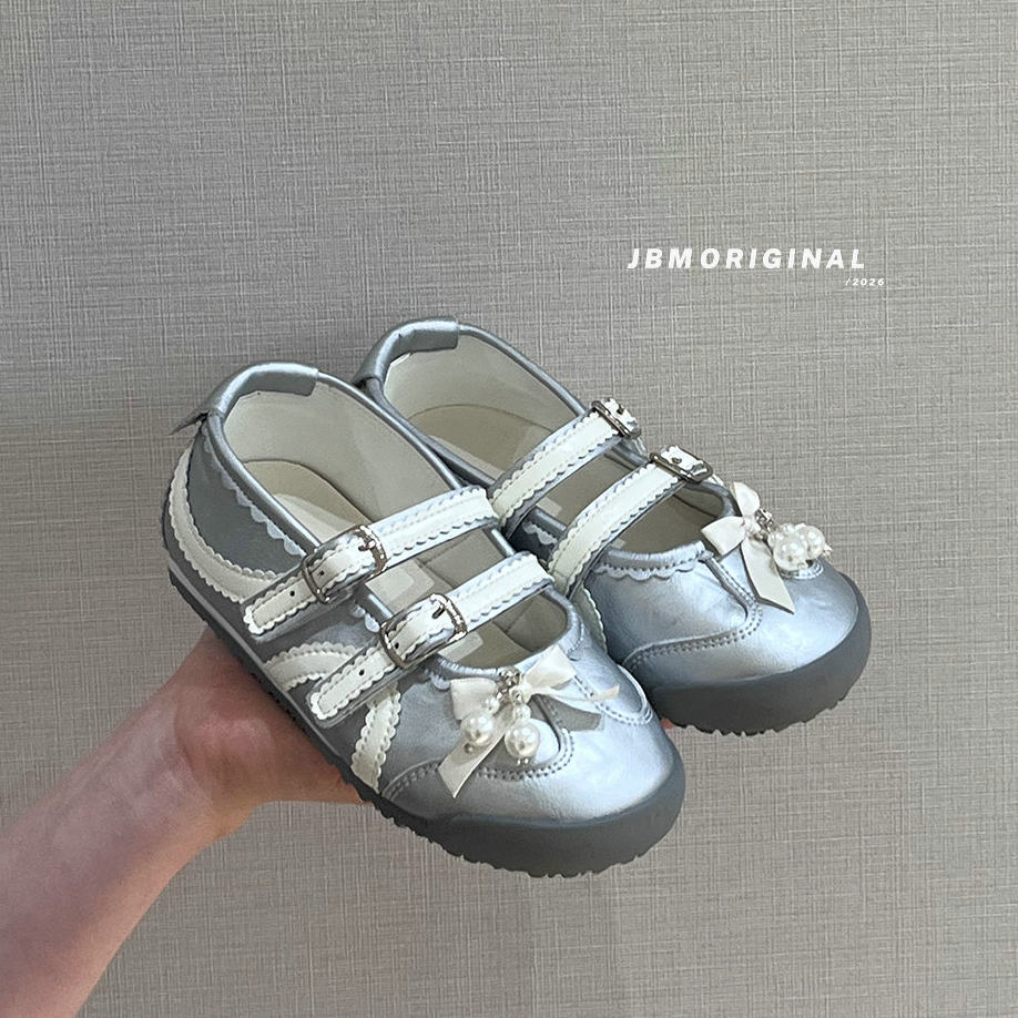 JBM儿童鞋春夏女童休闲德训鞋法式芭蕾风玛丽珍鞋平底浅口运动鞋主图