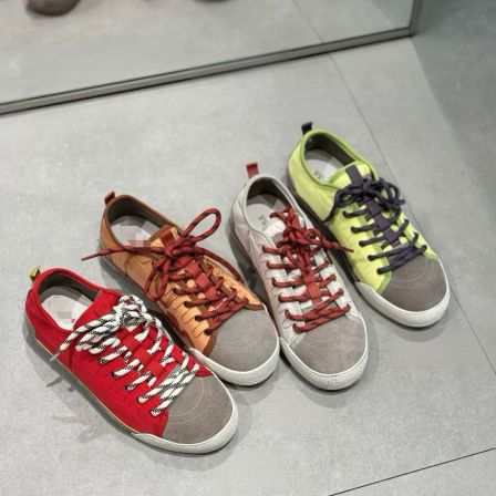 2026夏季高端品质超爆款脏脏鞋女百搭拼色鞋带运动休闲鞋板鞋