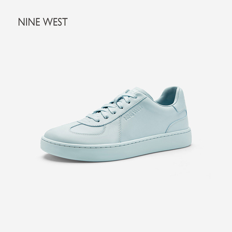 Nine West/玖熙厚底休闲板鞋女2026新款简约百搭真皮小白鞋通勤鞋主图