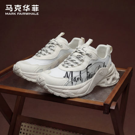 马克华菲鞋子男鞋2026新款夏季透气网面休闲鞋男款增高潮流老爹鞋
