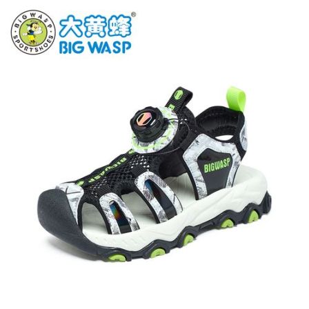 大黄蜂童鞋户外包头男童凉鞋2025夏季休闲儿童沙滩鞋透气散热鞋子