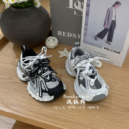 JBM童鞋女童夏季透网运动鞋2026儿童百搭老爹鞋子学生新款跑步鞋