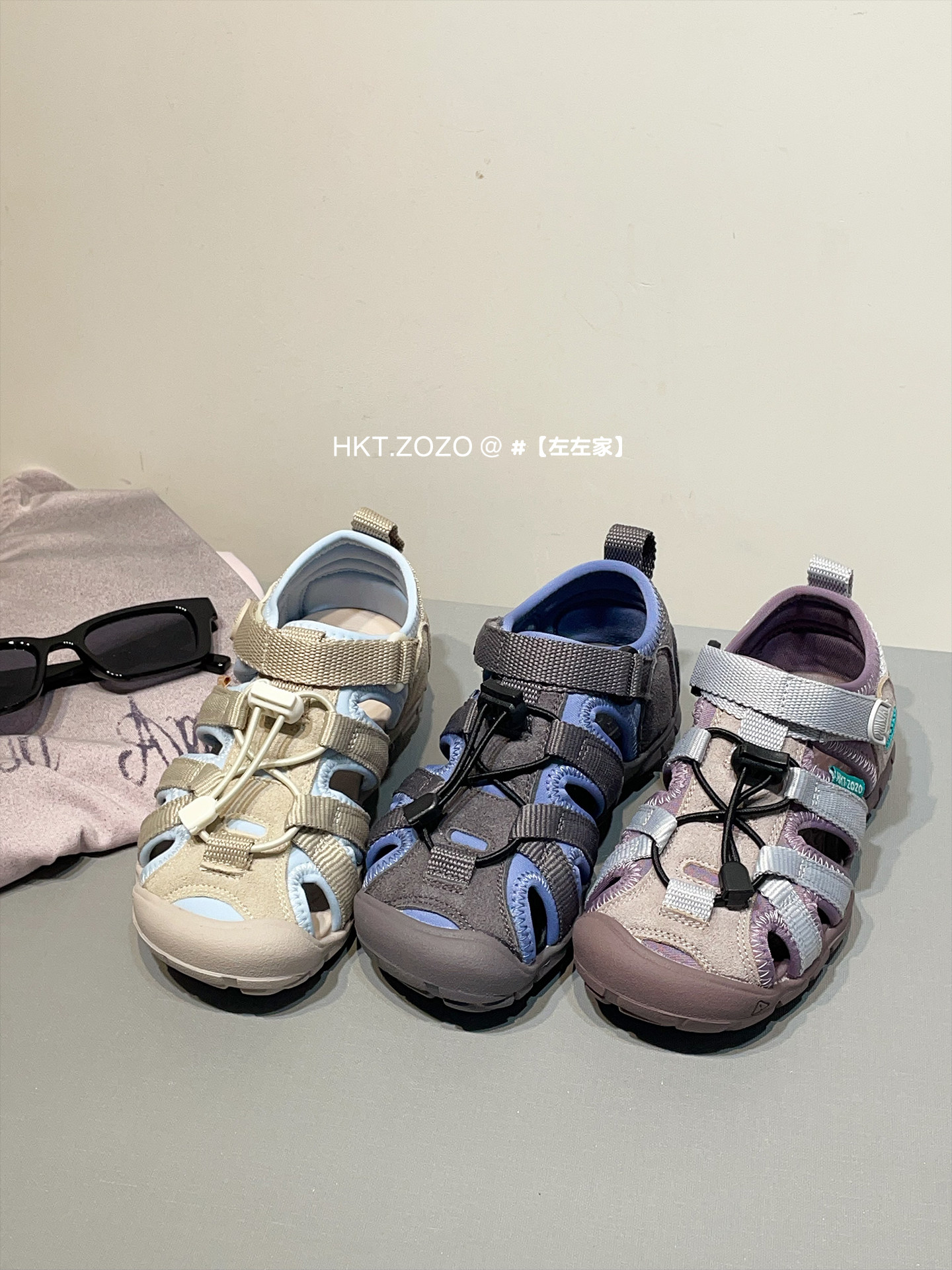 左左家儿童包头凉鞋2026夏新款男女学生溯溪鞋韩版户外透气登山鞋主图