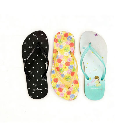 Moromoro* 兔子花卉印花人字拖